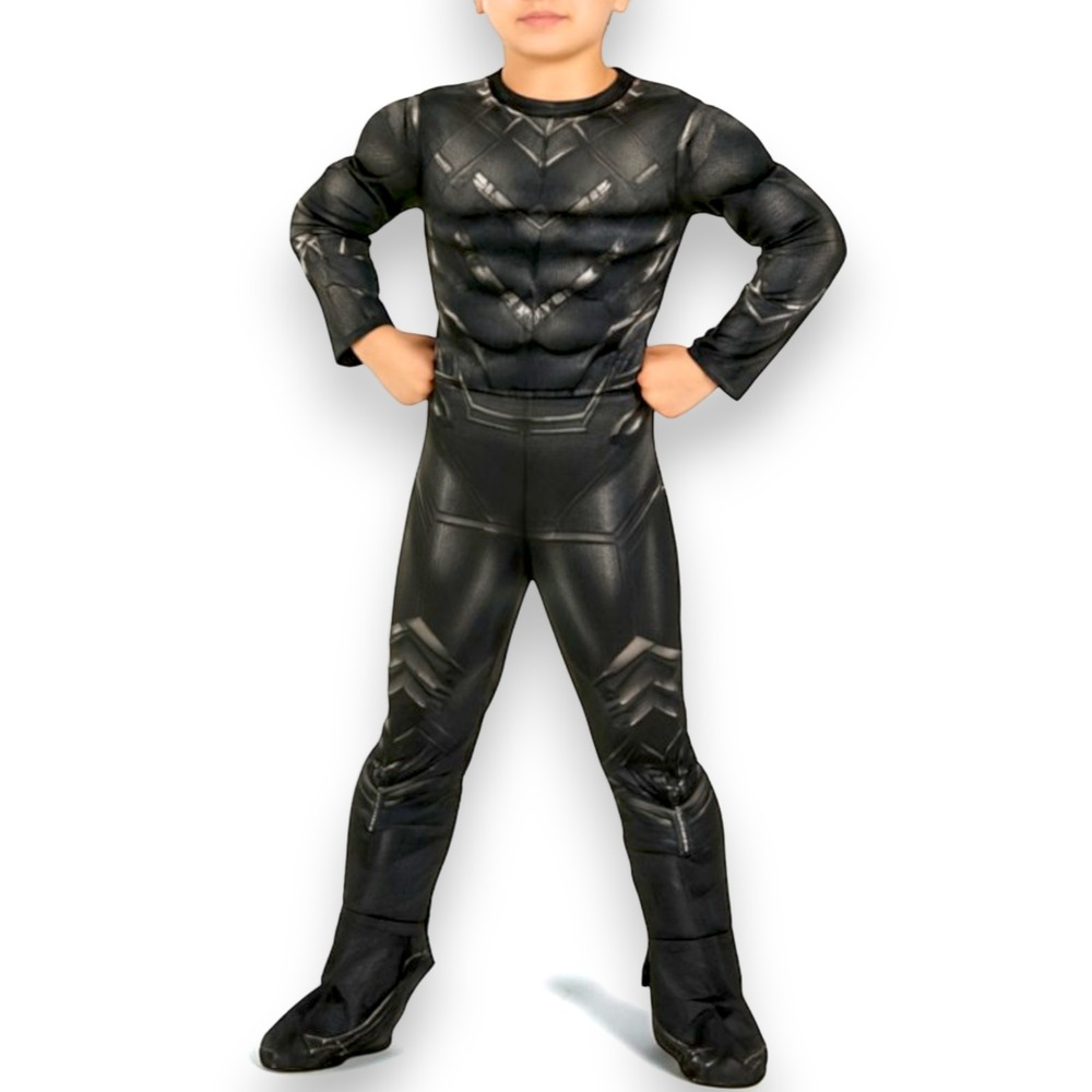 Rubie's MARVEL Comics BLACK PANTHER Costume Bodysuit Muscle Chest M (8-10)